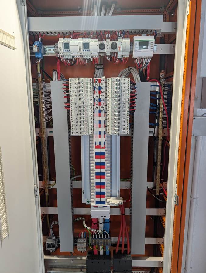 Commercial switchboard fully wired and labelled